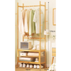 Imagen de Perchero Bambu de Pie 70x32x170cm 3 Estantes Color Natural