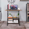 Imagen de Escritorio Portátil Auxiliar Altura ajustable Metal y Madera con Ruedas