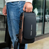 Imagen de Mochila cruzada morral Antirobo Impermeable USB Candado combinación