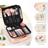 Imagen de Maletín maquillaje cosméticos metalizado con divisiones