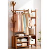 Imagen de Perchero Bambu de Pie 80x30x158cm 7 Estantes Natural