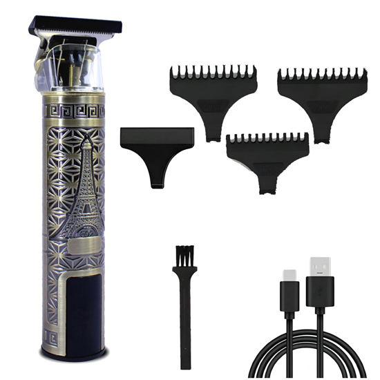 Imagen de Trimmer Corta Barba Vintage T9 800mAh 3 peines