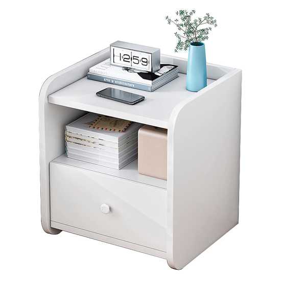 Imagen de Mesa de Luz 1 Cajon 33x40cm Blanco