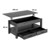 Imagen de Mesa Ratona Cajones + Compartimento Oculto 100x50cm
