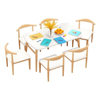 Imagen de Juego de Comedor Niños Mesa Blanca + 6 Sillas