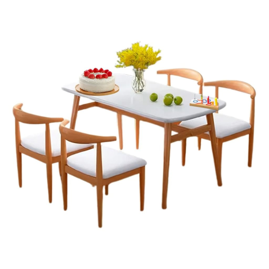 Imagen de Juego de Comedor Niños Mesa Blanca con 4 Sillas