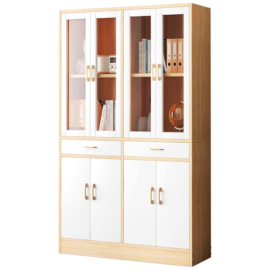 Imagen de Armario 2 Cajones 4 Puertas 180cm Color Natural/Blanco