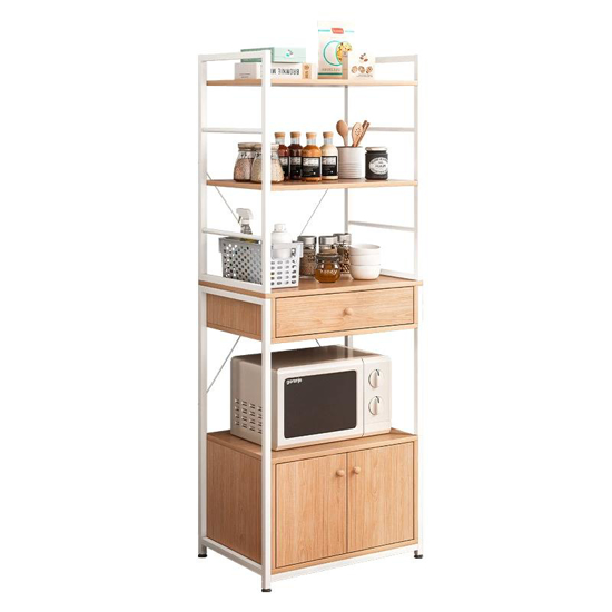 Imagen de Rack Multiuso Organizador Cocina Metal y Madera 60 cm Mövi