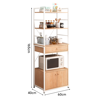 Imagen de Rack Multiuso Organizador Cocina Metal y Madera 60 cm Mövi