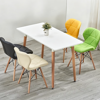 Imagen de Mesa Eames 100 x 60 cm Blanca / Natural Mövi