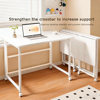 Imagen de Escritorio Minimalista Blanco Metal Y MDF Plegable
