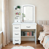 Imagen de Tocador Con Espejo 4 Cajones, 3 Estantes
