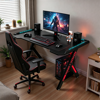 Imagen de Escritorio 100 cm Hierro y Madera Mövi Gamers Luces RGB