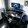 Imagen de Escritorio 110 cm Hierro y Madera Mövi Gamers Luces RGB