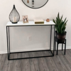 Imagen de Aparador Mesa de Arrime Hierro Madera 80cm Blanco Mövi