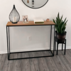 Imagen de Aparador Mesa de Arrime Hierro Madera 80cm Marrón Mövi
