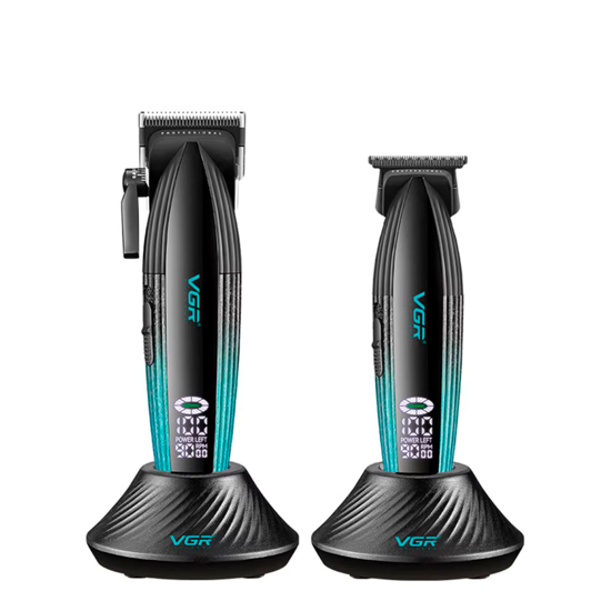 Imagen de Combo Barbero Profesional VGR Cortapelo y Patillera V-889 S2