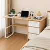 Imagen de Escritorio Minimalista MDF y Metal Color Natural 3 Cajones