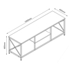 Imagen de Rack Industrial Madera Metal Con Estantes 140x40cm Mövi