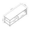 Imagen de Rack Para TV De MDF y Metal 120 Cm Con Estantes Mövi