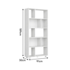 Imagen de Repisa Blanca Biblioteca 5 Niveles 90 cm Mövi