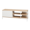 Imagen de Rack TV Hierro y Madera 120cm Estantes Gabinete Mövi