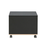 Imagen de Mesa Ratona 90cm Natural y Negro con Ruedas Mövi