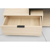Imagen de Mesa Ratona 90cm Natural y Negro con Ruedas Mövi