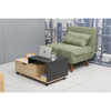 Imagen de Mesa Ratona 90cm Natural y Negro con Ruedas Mövi